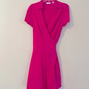 Hot Pink Wrap Dress